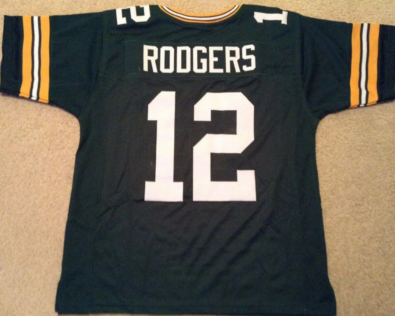 Aaron Rodgers Unsigned Custom Green Stitched Football Jersey