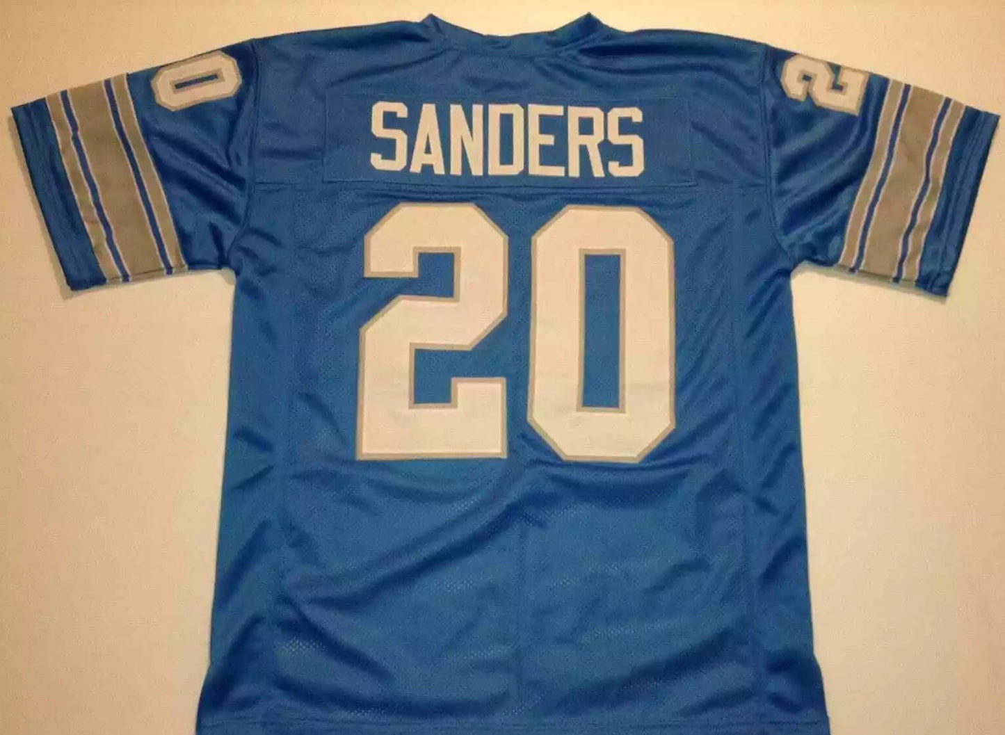 Barry Sanders Unsigned Custom Blue Stitched Football Jersey