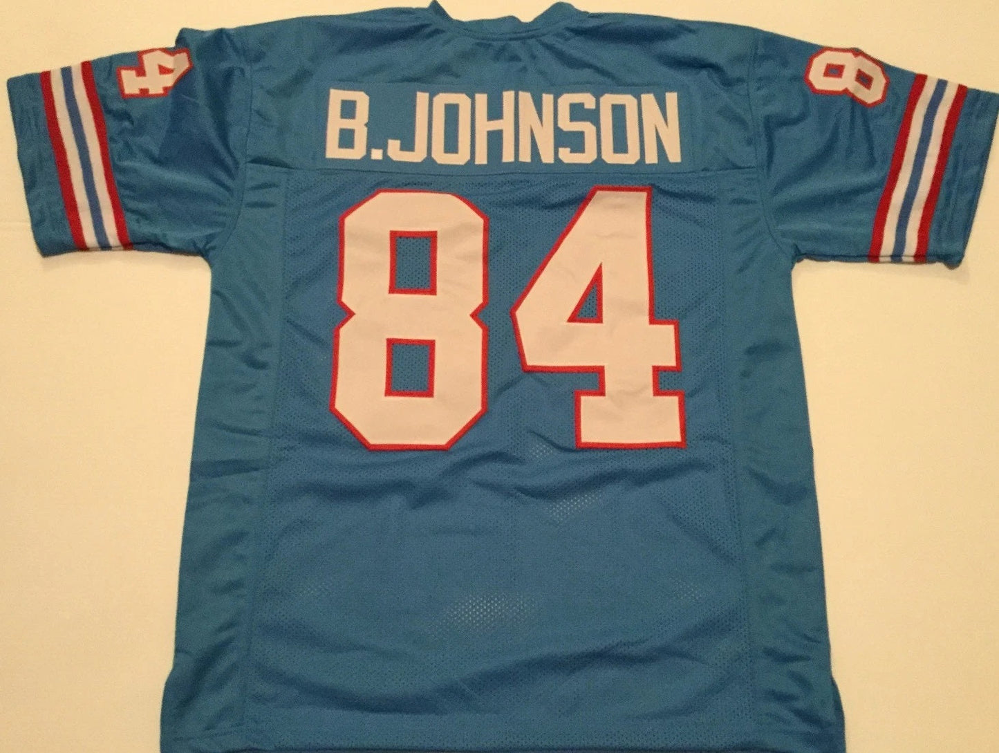 Billy White Shoes Johnson Unsigned Custom Blue Stitched Football Jersey
