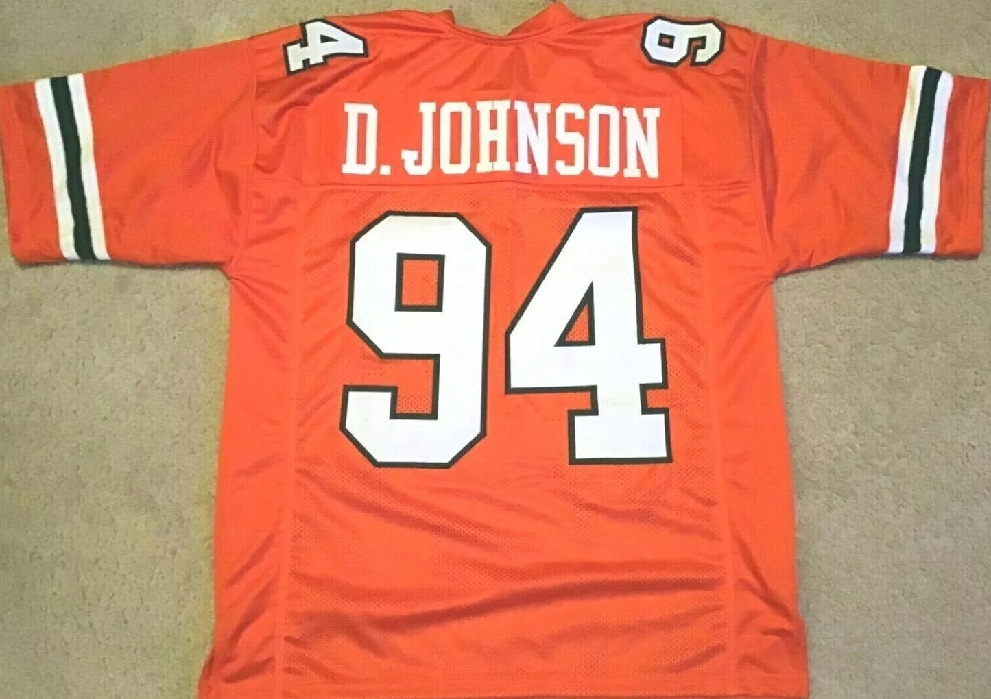 Dwayne Johnson Unsigned Custom College Style Stitched Football Jersey