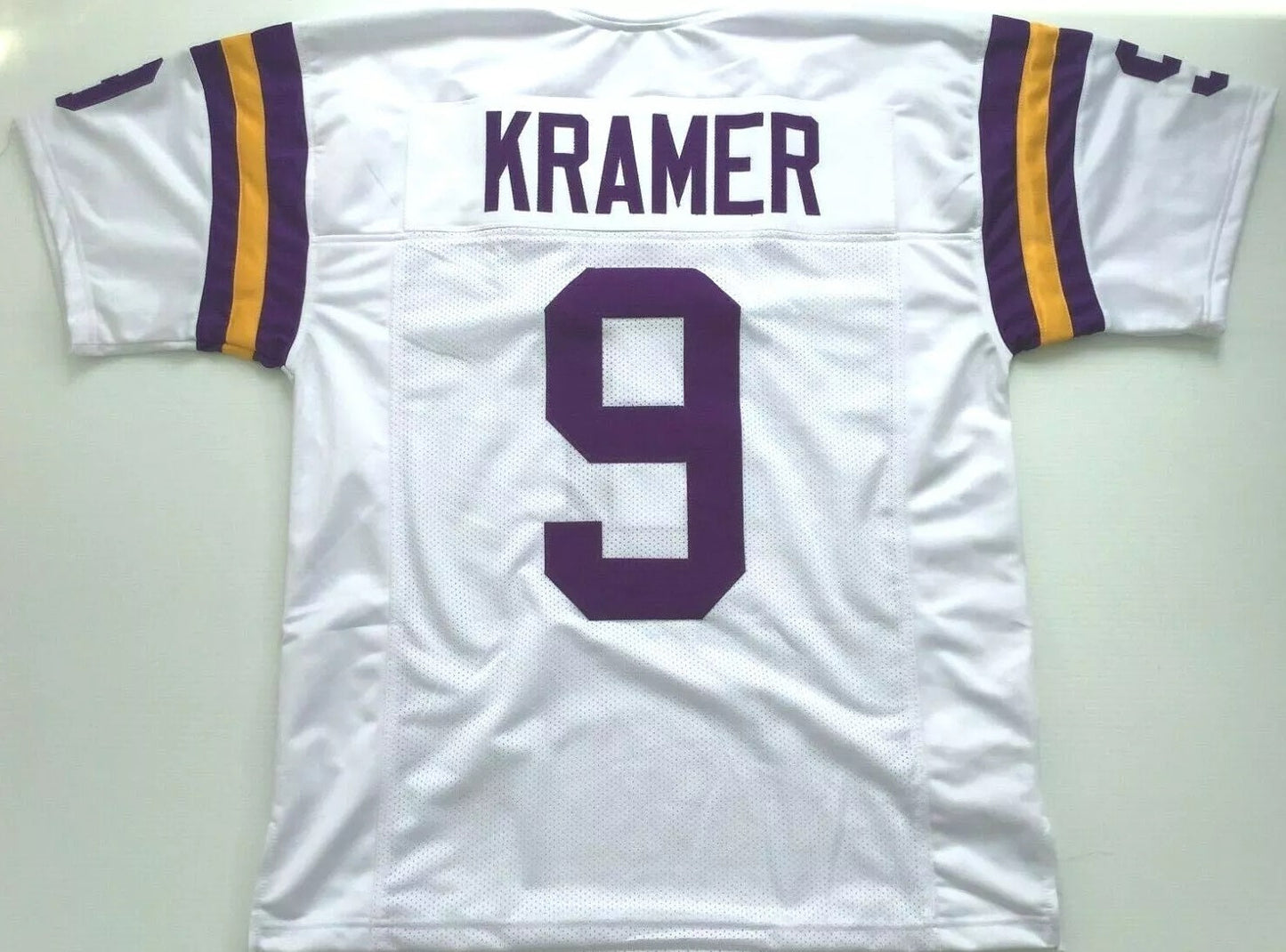 Tommy Kramer Unsigned Custom White Stitched Football Jersey
