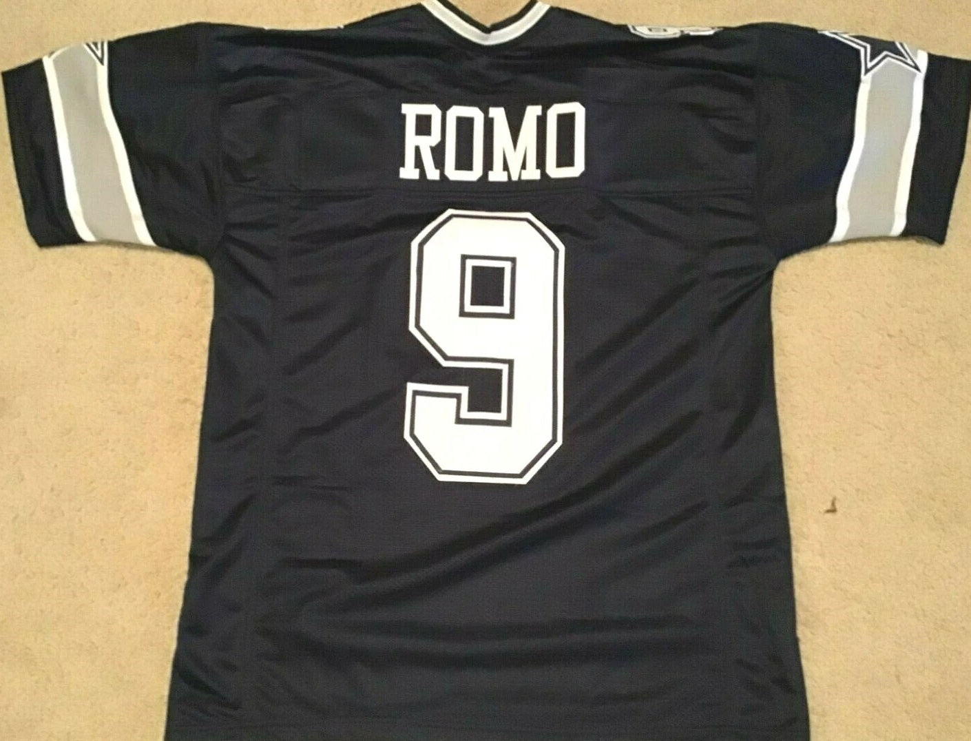 Tony Romo Unsigned Custom Blue Stitched Football Jersey