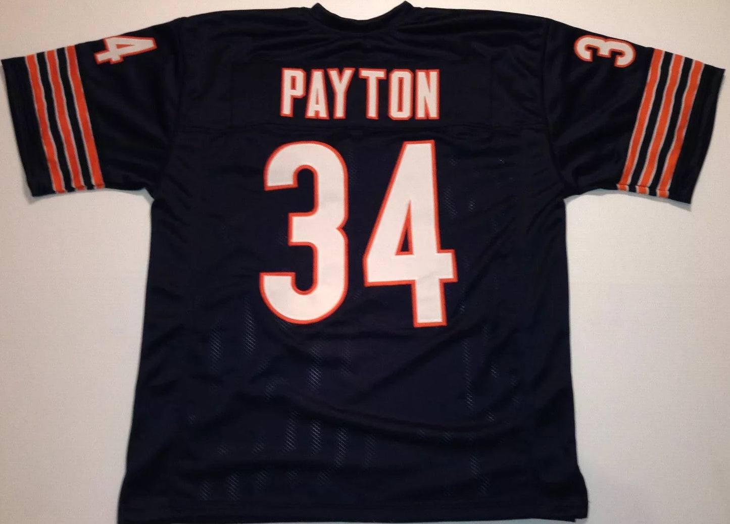 Walter Payton Unsigned Custom Navy Blue Stitched Football Jersey