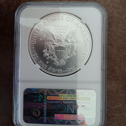 2011 S Early Release from 25th Anniversary Set American Silver Eagle - NGC Graded MS69