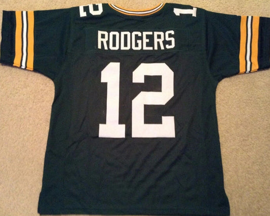 Aaron Rodgers Unsigned Custom Green Stitched Football Jersey