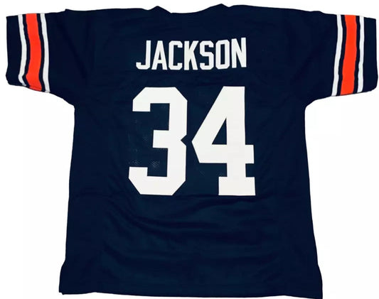 Bo Jackson Unsigned Custom Navy Stitched College Style Football Jersey