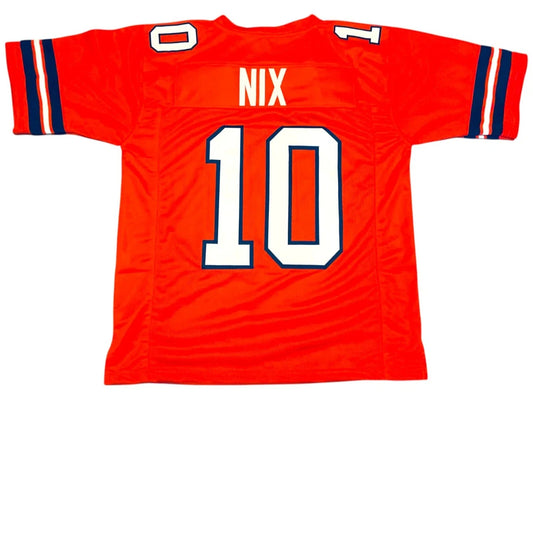 Bo Nix Unsigned Custom Orange Stitched Football Jersey