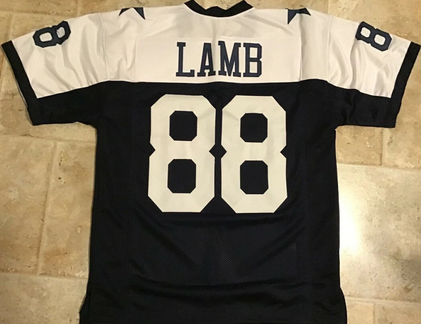 Ceede Lamb Unsigned Custom Blue 2 Star Stitched Football Jersey