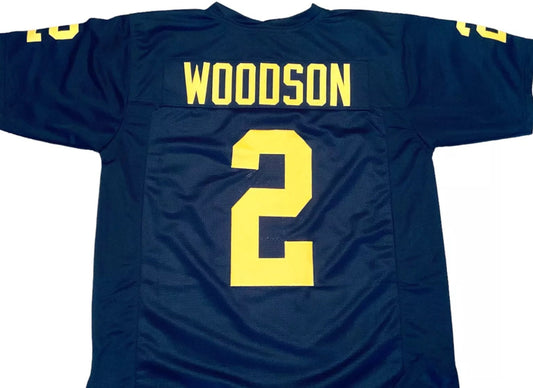 Charles Woodson Unsigned Custom Blue Stitched College Style Football Jersey