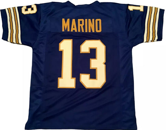 Dan Marino Unsigned Custom Blue Stitched College Style Football Jersey