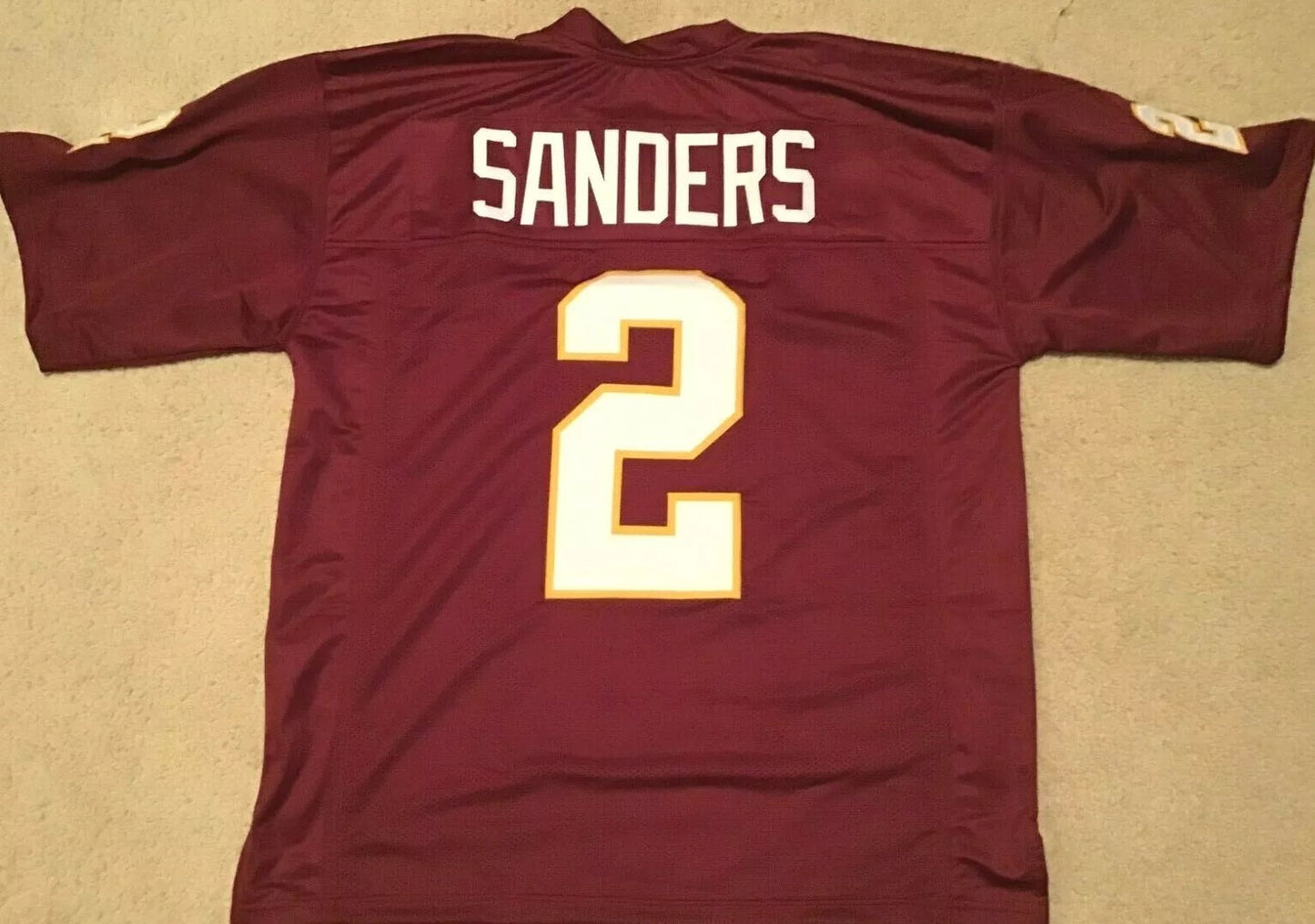 Deion Sanders Unsigned Custom Scarlet Stitched College Style Football Jersey