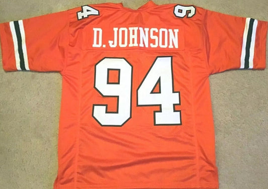 Dwayne Johnson Unsigned Custom College Style Stitched Football Jersey