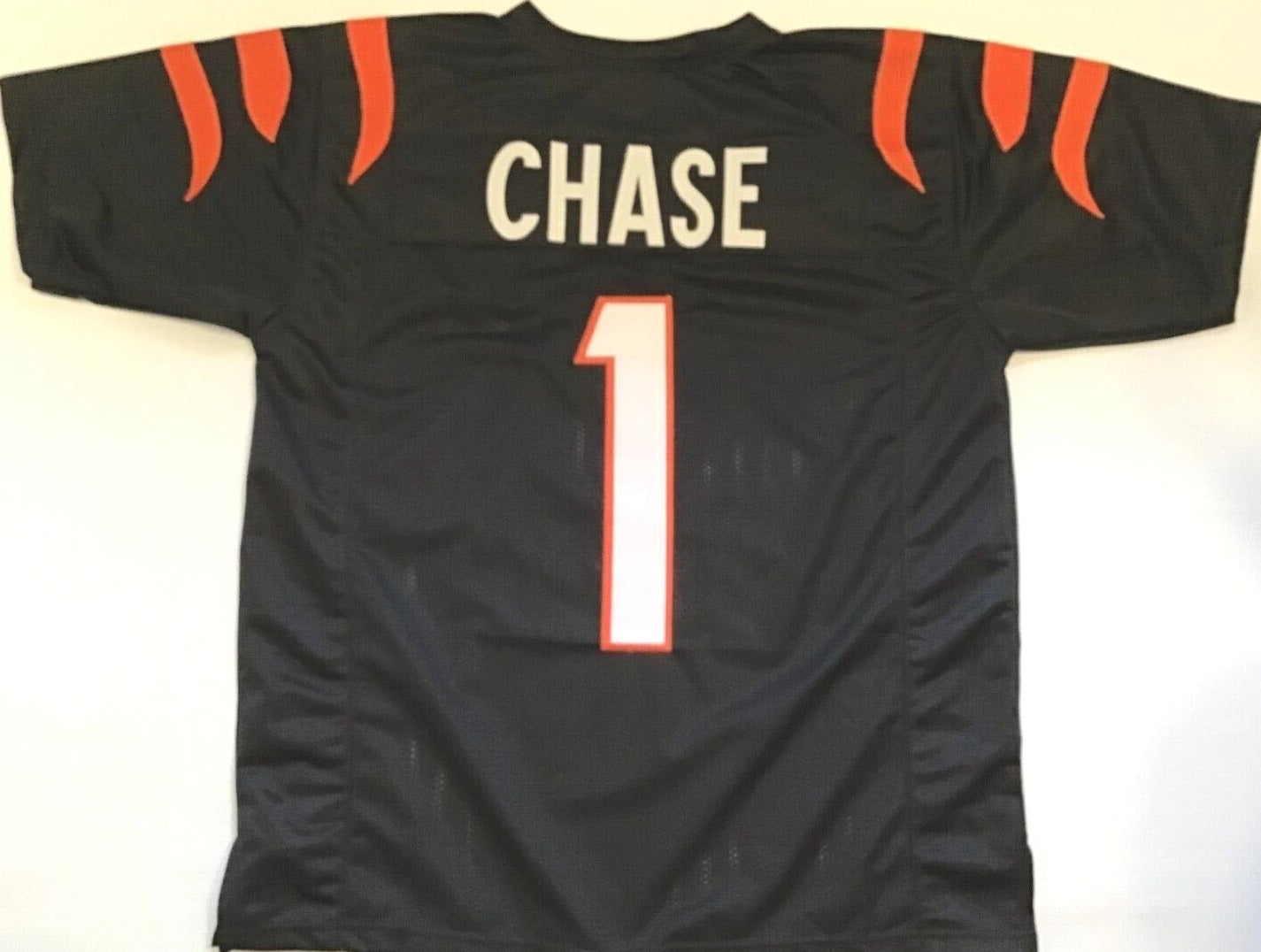 Ja'Marr Chase Unsigned Custom Black Stitched Football Jersey