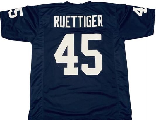 Rudy Ruettiger Unsigned Custom Blue Stitched Football Jersey