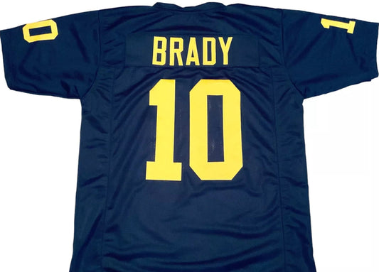 Tom Brady Unsigned Custom College Style Stitched Football Jersey