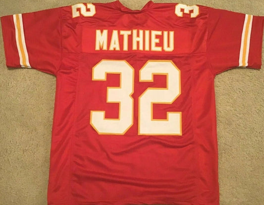 Tyrann Mathieu Unsigned Custom Red Stitched Football Jersey