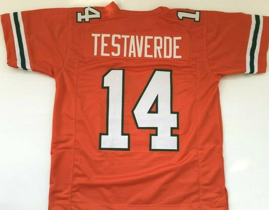 Vinny Testaverde Unsigned Custom College Style Stitched Football Jersey