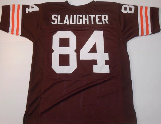 Webster Slaughter Unsigned Custom Brown Stitched Football Jersey